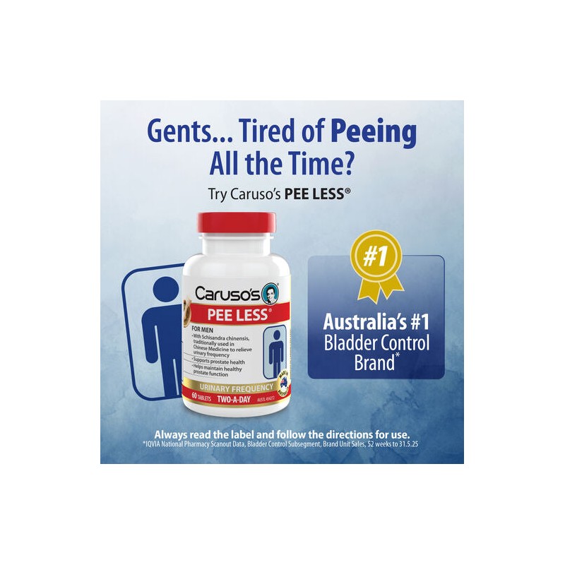 Caruso's Pee Less for Men Tabs 60