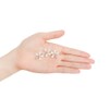 Flower White Cubic Point Snap Pin / 플라워 화이트 큐빅