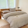 NSNLGSGC Single Duvet Cover Set, Plaid Duvet Cover Single Bed