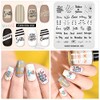 Alexnailart Nail Art Stamp Stencils Word Multi-Pattern Templates Stamping Plate