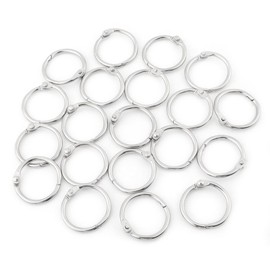 Hinged Ring, 3Sizes 20PCS Metal Hinged Ring Book Binder Split Key Rings Album Scrapbook Loose Leaf Clip(30mm)