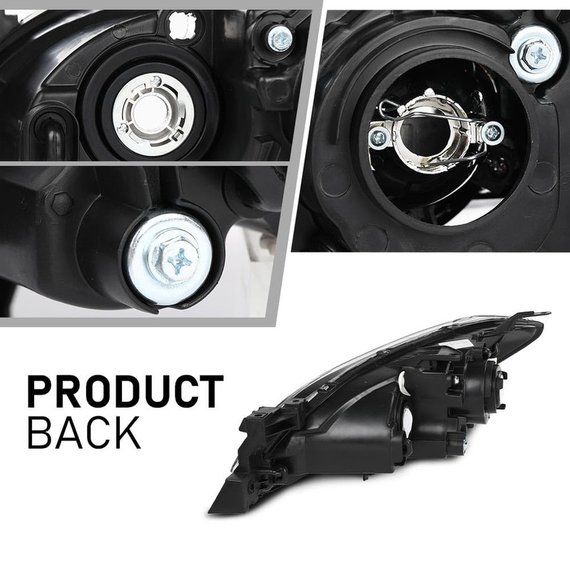 G-PLUS Projector Headlights Assembly Halogen Compatible with Mazda 3 4-Door
