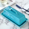 Bruntmor Elegant Ceramic Butter Dish with Lid, Covered Butter Keeper