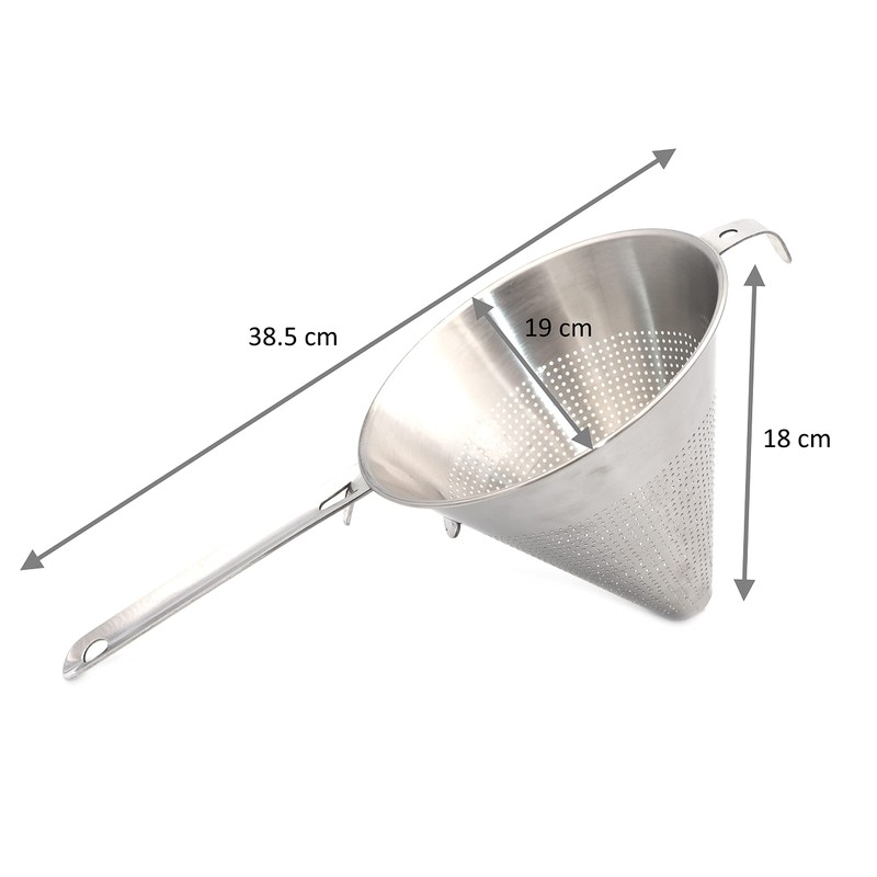 Chinese Kitchen Strainer Stainless Steel Deep Tapered Sauce Filtration Strainer