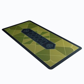 Bullets Playing Cards, Paulie Design Poker Mat, Non-Slip, Durable, Smooth Surface for Poker Games, Professional-Grade Mat, 63" x 31.5" (160 x 80cm), Gold