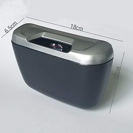 MACHSWON Universal Car Trash Can Garbage Holder Rubbish bin Storage Box Bin Hook Black