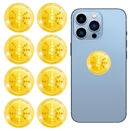 Kighdel 8 PCS EMF Anti Radiation Shield Protection Stickers EMF Blocker EMF Blocker for Phone Anti Radiation Sticker Radiation Blocker Shield,Suitable for Laptops and Tablets(Gold)