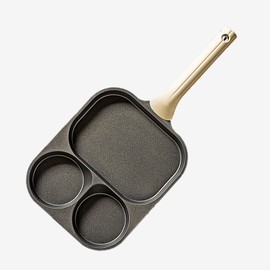 MDZF SWEET HOME Egg Pan, Versatile 3 in 1 Non-Stick Omelet Pan, Breakfast Frying Pan for Eggs, Steak and Pancakes with Titanium Interior & Ceramic Exterior