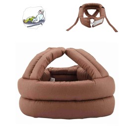 Protective Helmet Bumper Cap Adjustable Comfortable Safety Hat Fall Prevention for Elderly Men with Lace, Khaki Belt Style