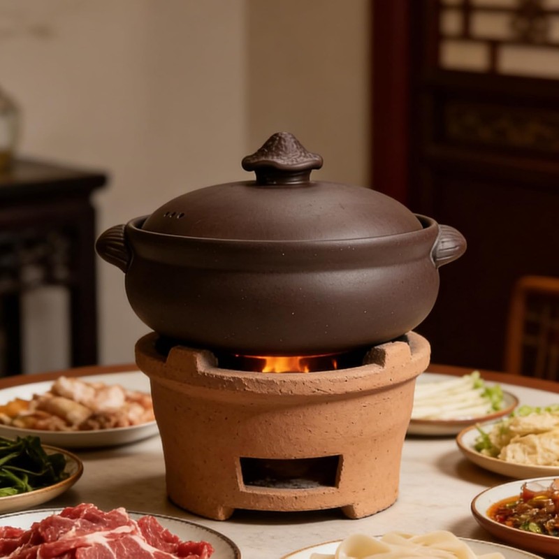 SILINE 3.4L Yixing Clay Pot for Cooking,Natural Earthenware Casserole -Zini