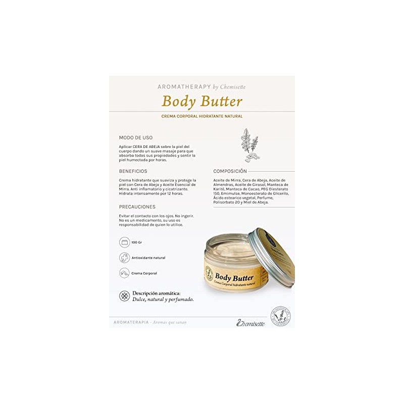 Body Butter aceite de mirra y cera de abeja