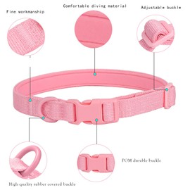 Dog Collars, Adjustable Collars with Bling Rhinestone Crystal Diamond Spike Rivet Colorful Flowers for XSmall Small Medium Dog Cat Puppy Kitten Pet