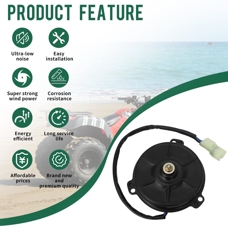 WIKIBB Electric Radiator Cooling Fan Motor Replacement for Honda Trx420Fe