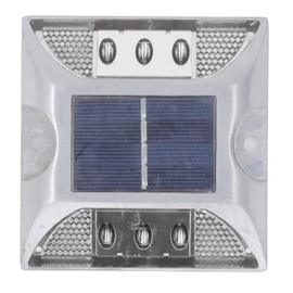 Solar Road Stud Light Cast Aluminium Alloy for Driveway Step Sidewalk Stair Outdoor IP68 Waterproof Road Marker White Light