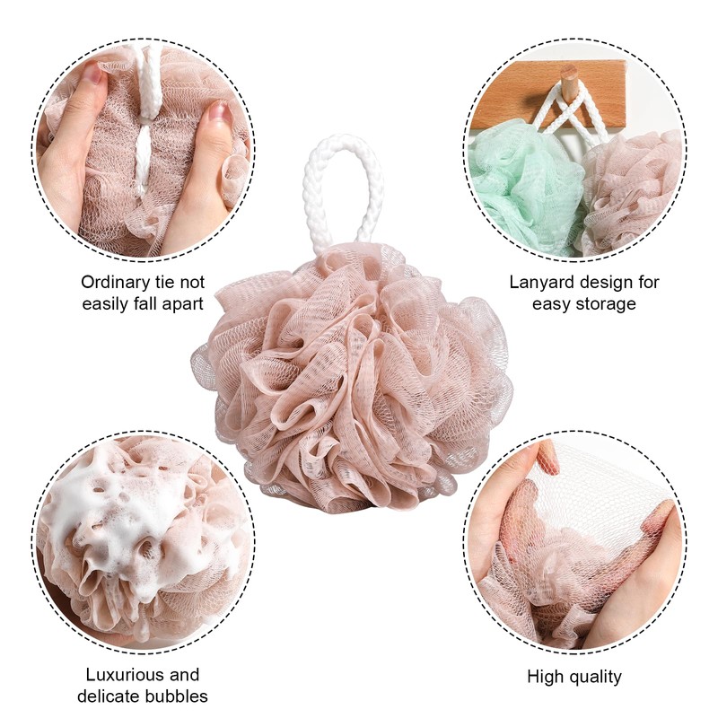 Pack of 4 Shower Puff Bath Sponge - Extra Soft