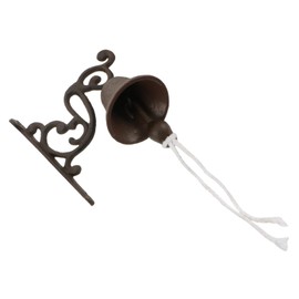 Ipetboom 1Pc Rustic Wall Mounted Cast Iron Door Bell Vintage Style Manual Doorbell for Home Decor Unique Wall Hanging Bell for Family and Friends