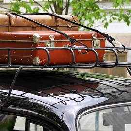 Kinzomor Carabiner Bungee Cords 18 Inch,Black Bungee Cords with Hooks,1/3 Inch Thick Heavy Duty Bungee Cords Carabiner Straps for Camping,Tarps, Bike Rack,Tent,Luggage Rack,Cargo,RV,etc (6 Pack)