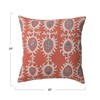 Creative Co-Op Patterned Cotton Voile Pillow, Multicolor, Orange