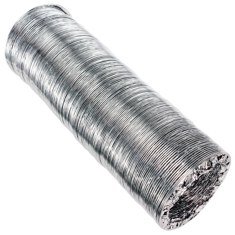 SPARES2GO 5m Aluminium Flexible Vent Hose Exhaust Pipe for Bush