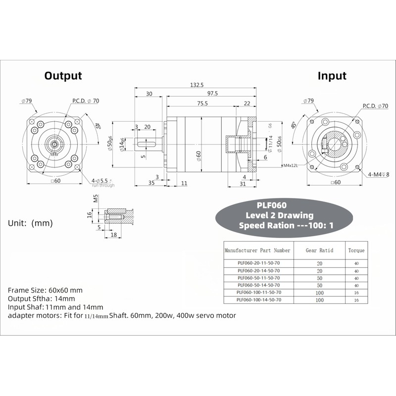 Planetary Gearbox High Precision Backlash <= 12 arc-min Speed Reducer