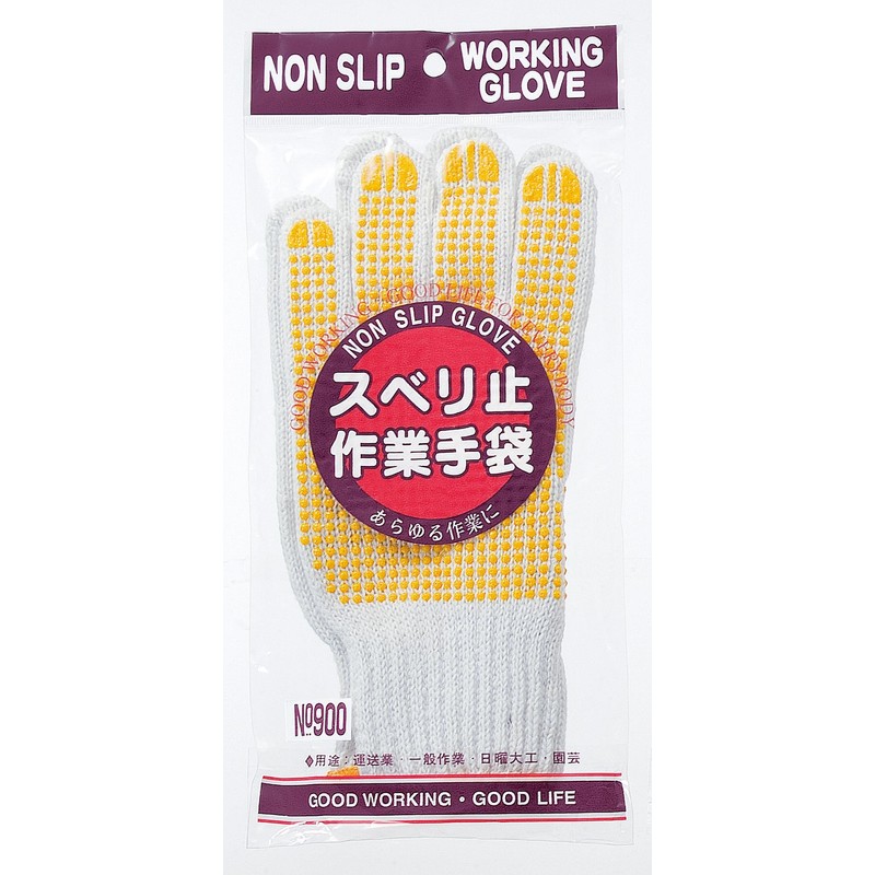 Otafuku Gloves Anti-Slip Gloves (7 Gauge, Anti-Slip: PVC) #900 Free