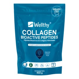 Péptidos Bioactivos De Colágeno Hidrolizado 450 Gr Wellthy Sin Sabor