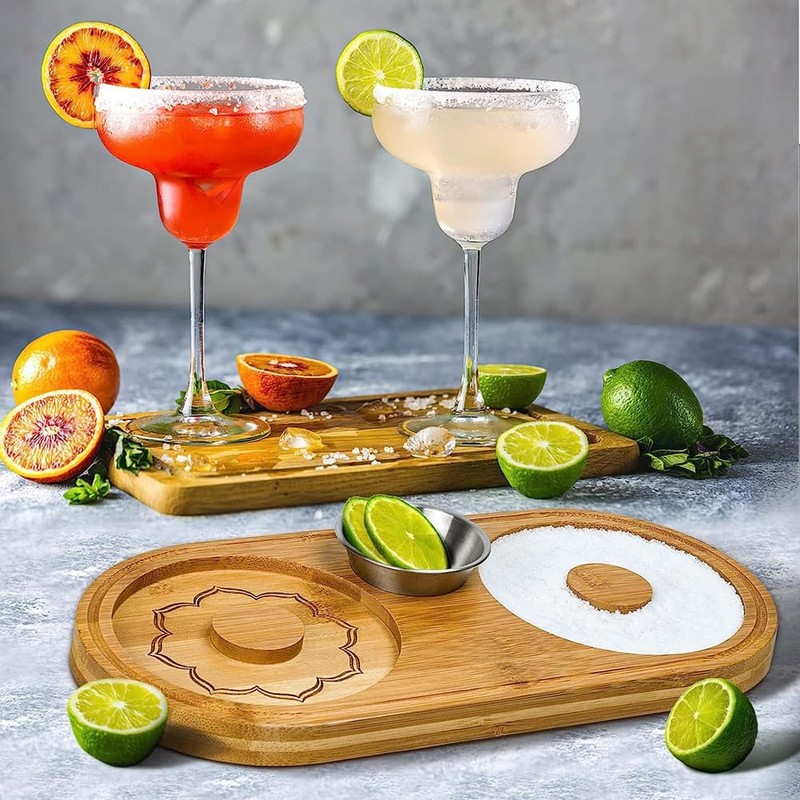 Daiilg Bamboo Barkeepers Salt Box Sugar Rimmer Cocktail Salt Shaker