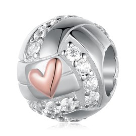 Daixiya Volleyball Charms 925 Sterling Silver Volleyball Charms for Bracelets Sport Volleyball Jewelry Gifts for Women