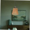 Cabilock Rattan Woven Pendant Lampshade Rustic Sconce Cover Style Small