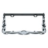 Chrome "Flame" Accented License Plate Frame