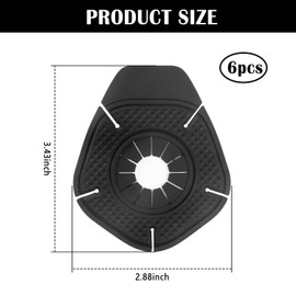 6PCS Car Windshield Wipers Hole Dust Cover,Premium Silicone Wiper Blades Hole Protection Device Prevents Blockage,Universal Automotive Exterior Accessories Fits Car Truck SUV (Black/6PCS)