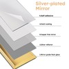 Diflart Peel and Stick Mirror Backsplash, Gold, 3x6 Inch, Beveled
