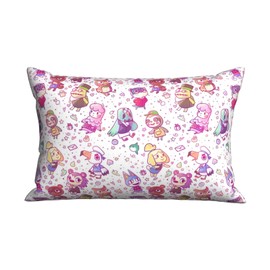 Pillowcase for Hair and Skin, Queen Size (20x30 inches) Bed Home Decor Pillow Cover - Soft and Cozy Brushed Microfiber - Hidden Zipper Closure Print