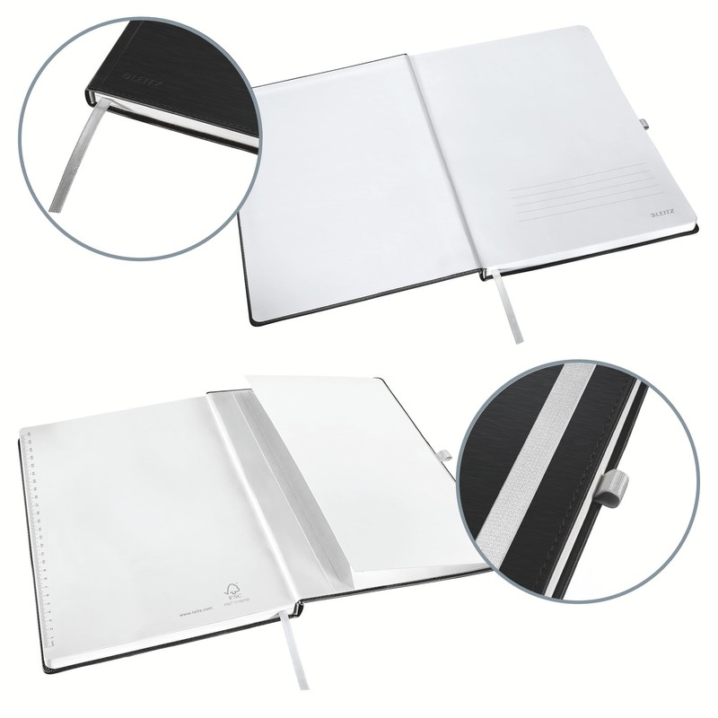 Leitz Style A6 Notebook Squared Hard Cover 160 Pages 80