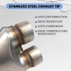 Elifecenter ID 2.5" Exhaust Y-Pipe Adapter, T409 Stainless Steel 2-1/2