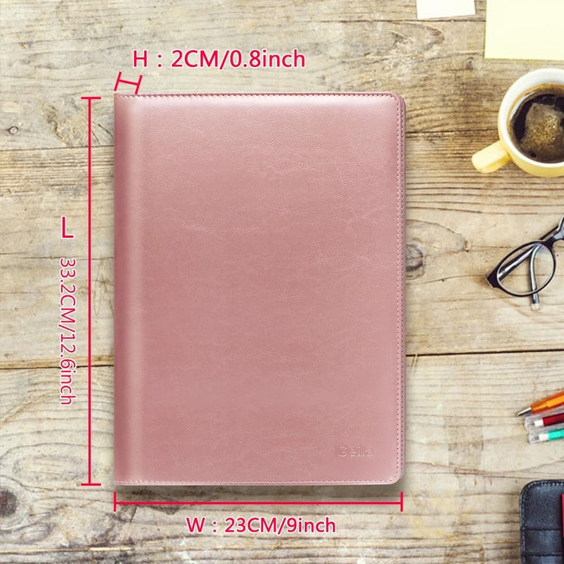 Leather Resume Storage Clipboard Folder Portfolio - GES Clipboard A4