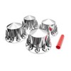 High Soar Lug Nut Covers,33 mm Chrome Lug Nut Covers