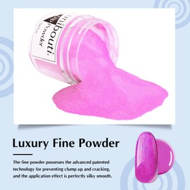 Upgrade Hot Pink Pearl Dip Powder Nail Color Refills, 1oz/28g, Unibouti Pro Dipping Powder System for Nail Art DIY at Home/Salon