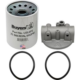 Buyers Products HFA22525 HFA Series 2 Hydraulic Filter Assembly, 25 Micron Filter Rating, 25 PSI Bypass, 1-1/4" NPT Ports, Hydraulic Equipment Parts