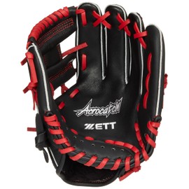 ZETT BJGB77410C Boys Soft Grab, Acro Catch, All-round, Black x Red, Right Throw, Size: SS