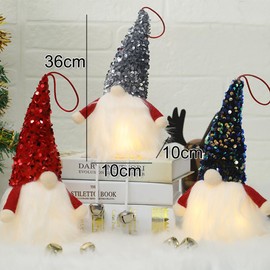 IVEOPPE Gnome LED Christmas Decoration Christmas Gnome - Pack of 3 Christmas Figures with LED Light, Hanging Christmas Decoration, Christmas Tree Decoration, for Christmas Decoration Indoor