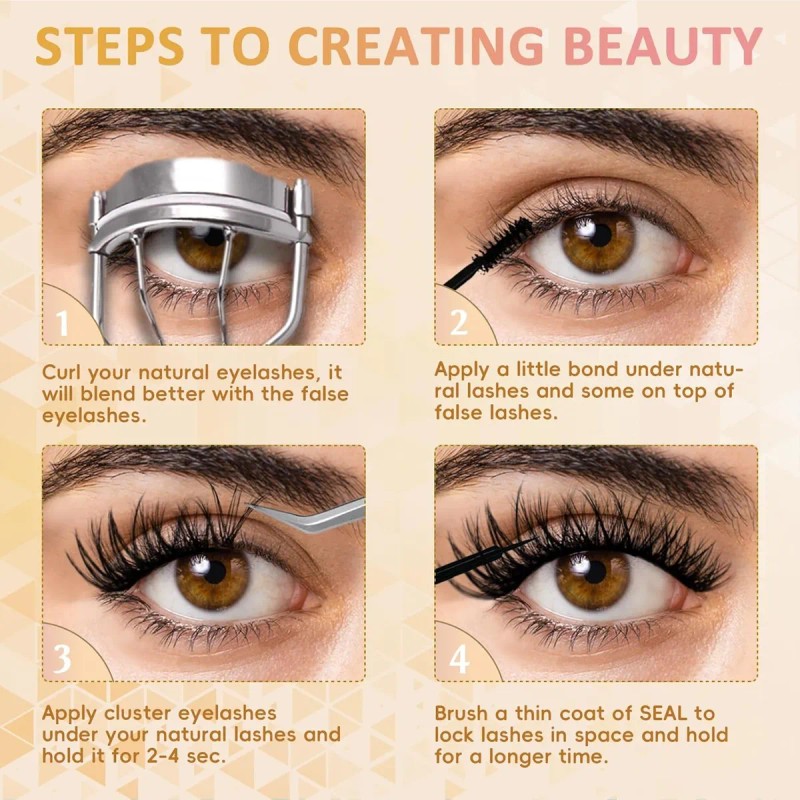 Kit De Extensión De Pestañas Para Bricolaje, 280 Unidades, R