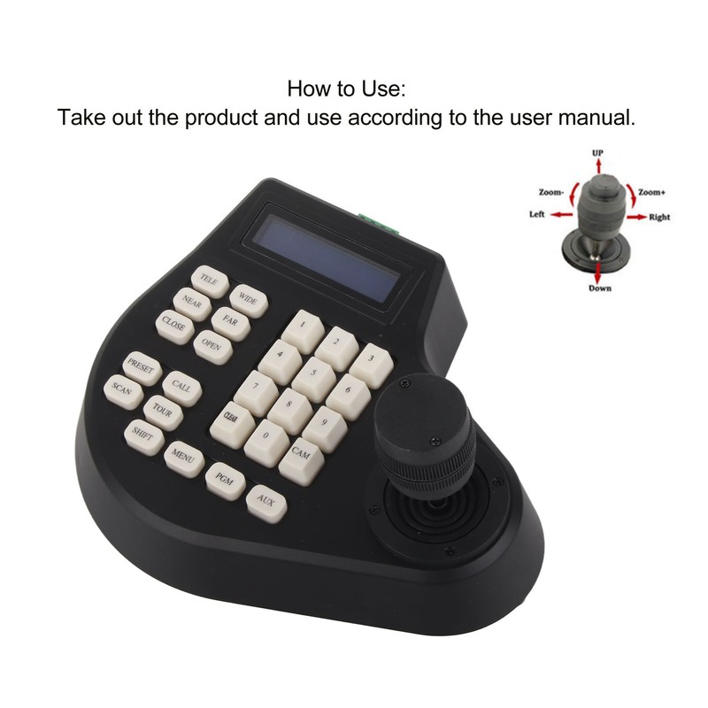 3D PTZ Camera Keyboard RS485 PTZ Joystick Controller LCD Display