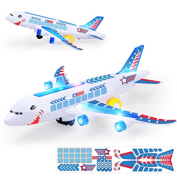 Hymaz Kids Toy Airplane Air Plane Toy Plane Model Toy Sound Christmas Gift