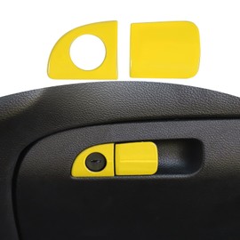 RT-TCZ for Challenger Glove Box Latch Handle Trim Cover Yellow for Dodge Charger 2010 Up for Challenger 2015 Up for Chrysler 300C 2011 Up Yellow Interior Accessories 2pcs