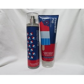 Firecracker Pop Bath Body Set, Fine Fragrance Mist 8 fl oz, Ultimate Hydration Body Cream 8 oz with Shea Butter, 24 Hour Moisture