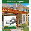 LARIFULL 6-Pack 6×6 Galvanized Steel Post Base – Heavy‑Duty Adjustable