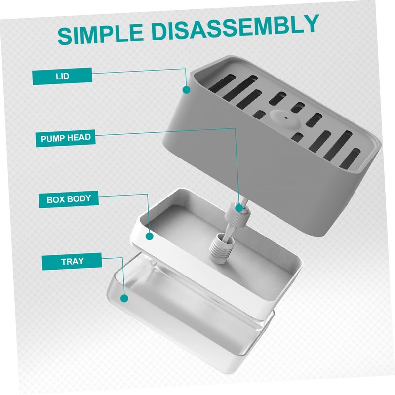 VICASKY 1 Set Dishwashing Soap Holder Press Soap Dispenser with