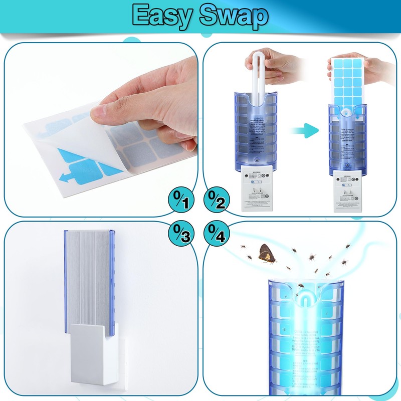 Qualirey 2 Pack 9W UV Replacement Bulb and 12 Pcs