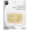 Dritz Brass, 3/4" and 7/8", 80 Count Safety Pins